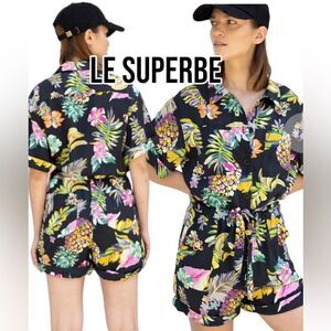 Le Superbe Tropical Print Romper